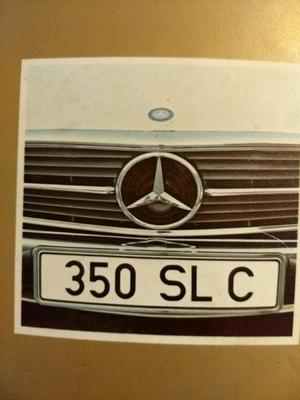 Exclusivo catálogo Folleto de Coupe Mercedes Benz 350 SLC