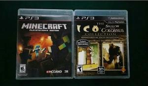 Juegos de PS3 Minecraft/Ico Of The Colossus.