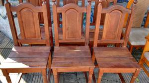 sillas de algarrobo tablero como nuevas