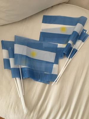 Bandera Argentina Plástica 15x25cm con Sol x 10 unidades