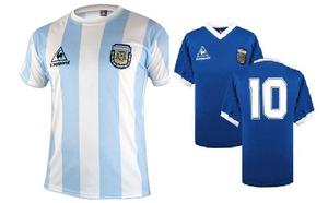 Camiseta De Argentina Mundial México 86 + Nº10