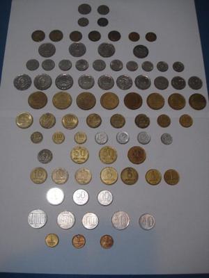 Colección de monedas arg. (x 80u.)