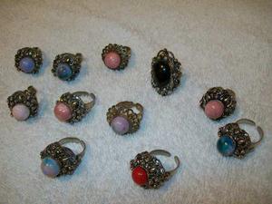 Anillos Con Piedra, Vintage