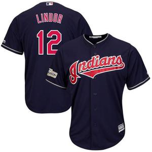 Camiseta M. L. B. Cleveland Indians #12 Lindor (talle X L)