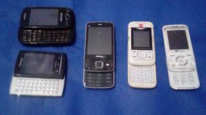 Lote de 5 celulares