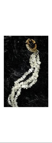 LArgo collar de gemas /cuarzo/ amatista/transparente con