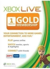 Xbox Live 1 Mes Gold Subscripcion Card Global Entrego Hoy