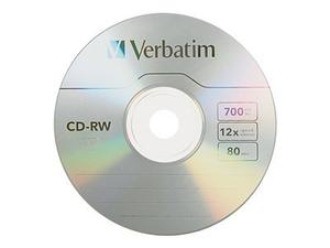 Cd Regrabable Verbatim 700 Mb (80 Min.) 4x 12x C/caja 10 U.