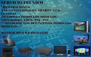 Servicio Tecnico Confiable tvs, Pc, netbooks, notebooks,