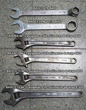 Llave BAHCO ajustable francesa 74 de 15 pulgadas o 381