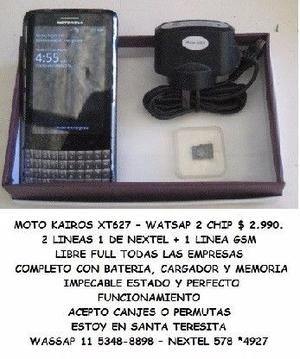 NEXTEL KAIROS XT chip watsapp y facebook