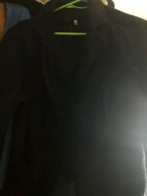 Saco blazer de corderoy color negro