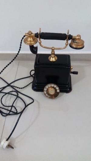 TELEFONO ANTIGUO CON MANIJA DE DECORACION Y COLECCION