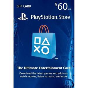 Tarjeta Psn Card 60 Usd Ps3 Ps4 Código Psn Usa 4gaming