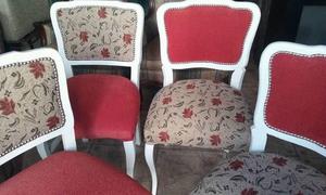 sillas con tapizado nuevo en chenill y gobelino