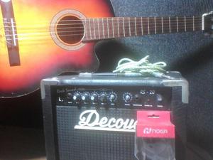 Amplificador decoud 20w+Guitarra electrocriolla+Microfono