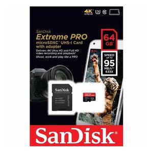 Memoria Micro Sdxc Sandisk Extreme Pro 64gb U3 95mb/s 633x
