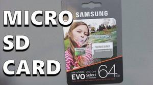 Micro Sd Samsung 64gb Evo Select Sdxc 100mb/s Clase 10 Uhc 3