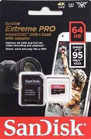 Micro Sd Sandisk Extreme Pro 64gb - U3