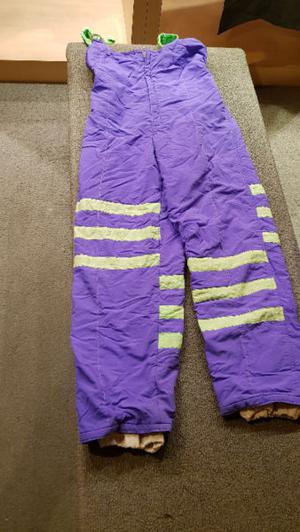 Pantalon de Ski Tipo Enterito Color Violeta y Verde