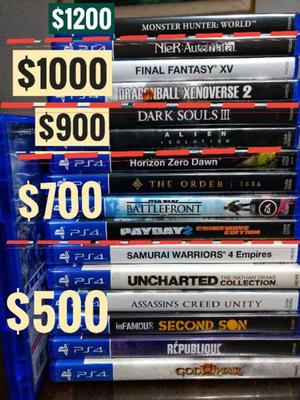 Vendo juegos ps4
