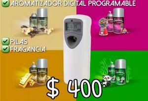 Aromatizador digital programable + pilas + fragancia $ 400