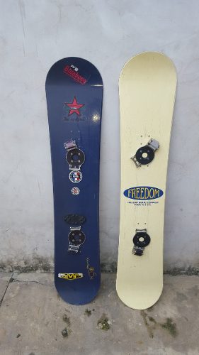 2 Tablas De Snowboard + Fijaciones.made In Usa