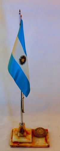 Antiguo Mastil Con Bandera Argentina) Ejercito Argentino !!!