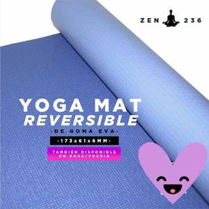 Colchoneta Yoga Pilates Mat Enrollable 6mm Reversible