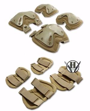 Kit Rodillera Y Codera Tactico Coyote Tan Universal