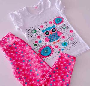 Pack Set Conjunto Calza Y Remera De Nena Niñas De Modal