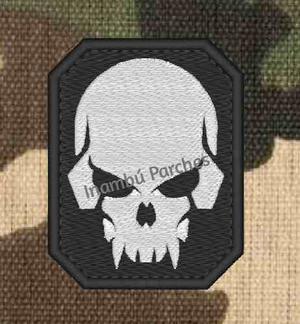 Parche Skull Us Army Navy Táctico Bordado Calavera