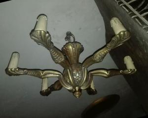 Araña antigua bronce lampara