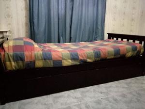 cama marinera 1 plaza color wengue