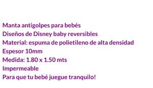 Manta para juegos,antigolpes Disney