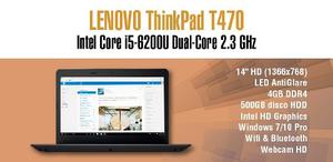 Notebook Lenovo Thinkpad T470 Core Iu 500gb 4gb 14 Hd