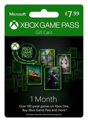 Tarjeta Xbox Game Pass 1 Mes 30 Días Para Xbox One -