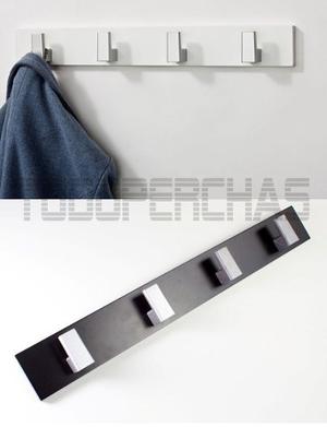 Perchero De Pared Moderno De Diseño Laqueado Blanco Negro