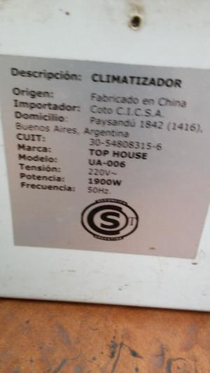 accesorios y plaqueta climatizador Top House oportunidad 500