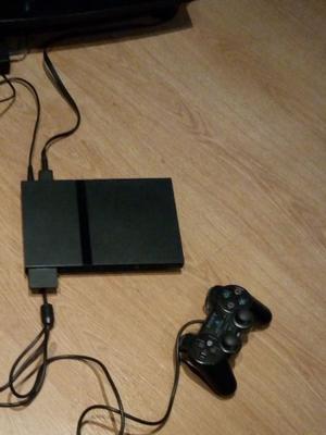 Playstation 2 con un control y mas de 40 juegos