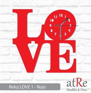 Reloj Love Decorativo Amor Personalizable Moderno Diseño