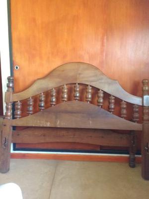 Cama de algarrobo 2 plazas