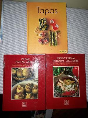 Tres libros de cocina impecables