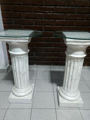 Columnas de yeso pintadas de 60 cm com vidrios