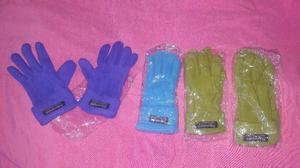 GUANTES POLARES NUEVOS MUJER COLOR VIOLETA,CELESTE Y VERDE