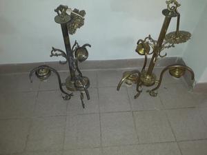 VENDO 2 ARAÑAS DE BRONCE ANTIGUAS