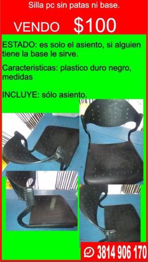 ASIENTO DE SILLA PARA PC(SIN PATAS NI RUEDA)