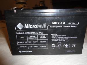 Baterias 12 V./7 ah. marca Microcell