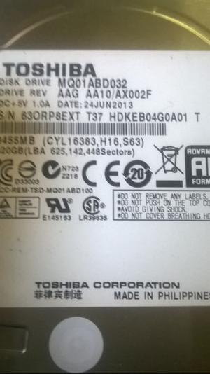 Disco Rigido Toshiba 320GB Sata 2.5