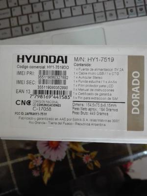 HERMOSO HYUNDAI ULTRA STORN DORADO LIBRE DUAL SIM 3GB RAM